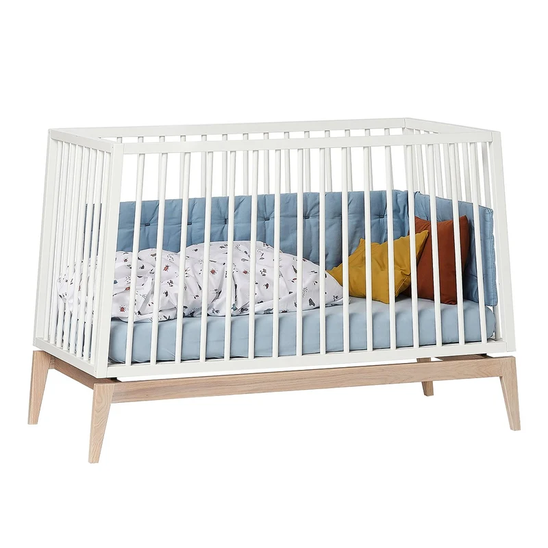 Leander Luna Babybett weiß/Eiche