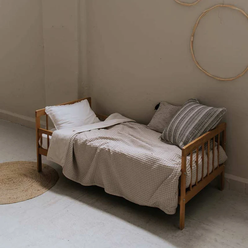 koeka Decke Waffel / Plüsch Oslo 140 x 200 cm sand /pebble