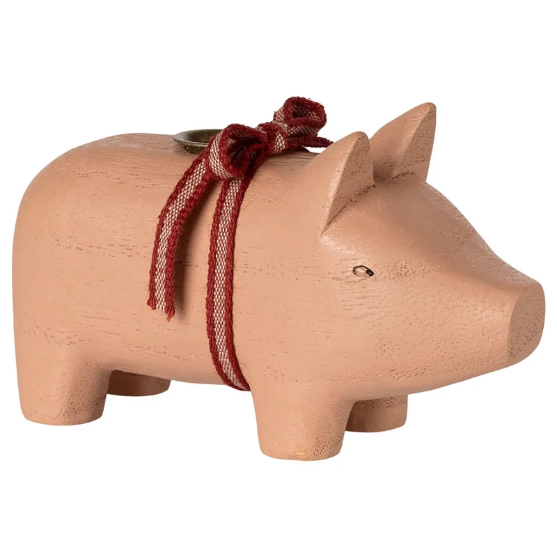 Maileg Kerzenständer Schwein klein rosa