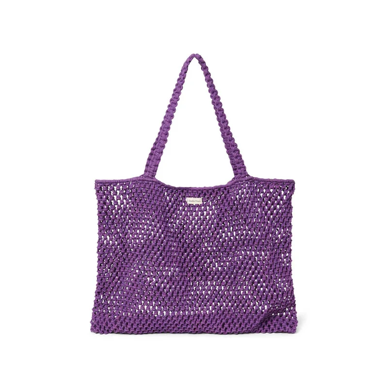 studio noos Purple Macrame Mom Bag