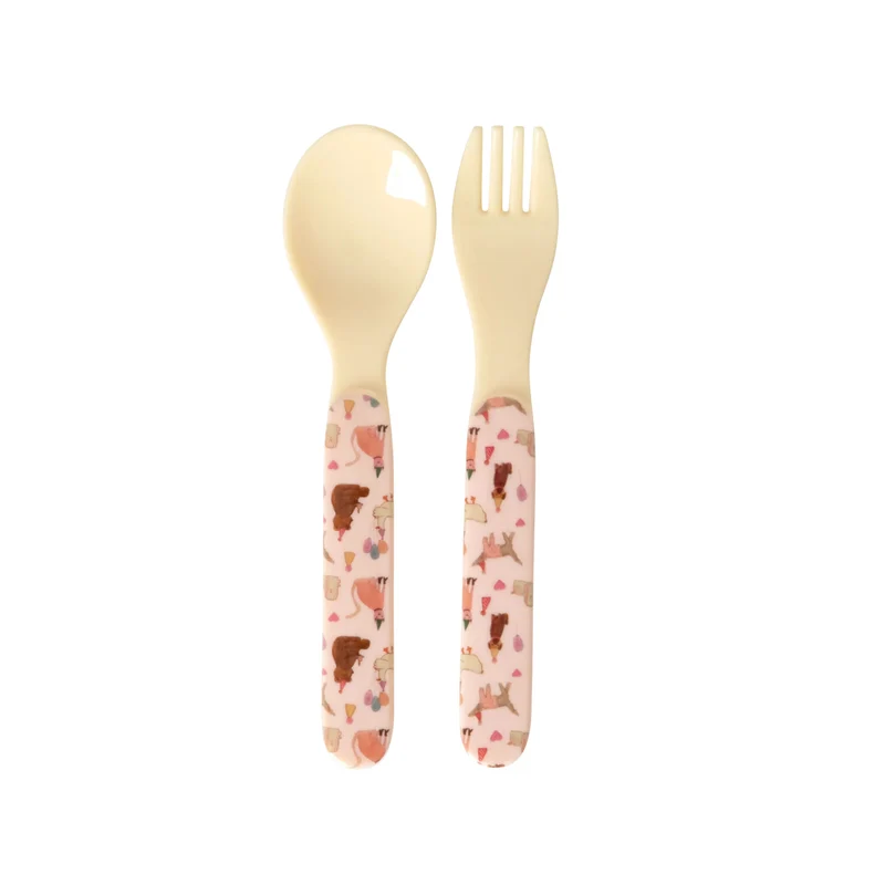 RICE GESCHIRRSET - Rosa - Party Animal Print