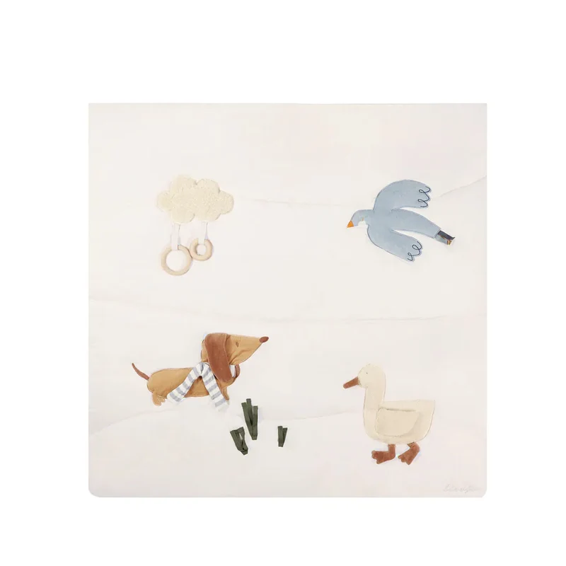 Leevje -Activity Decke 'dog' light blue
