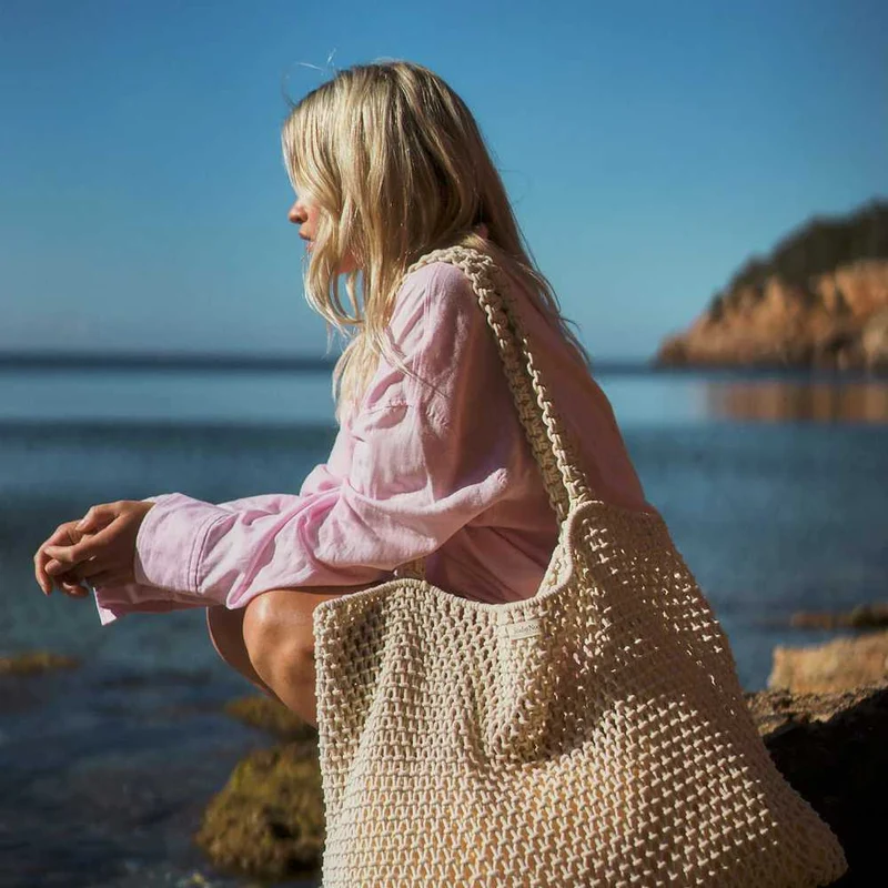 studio noos Natural Macrame Mom Bag