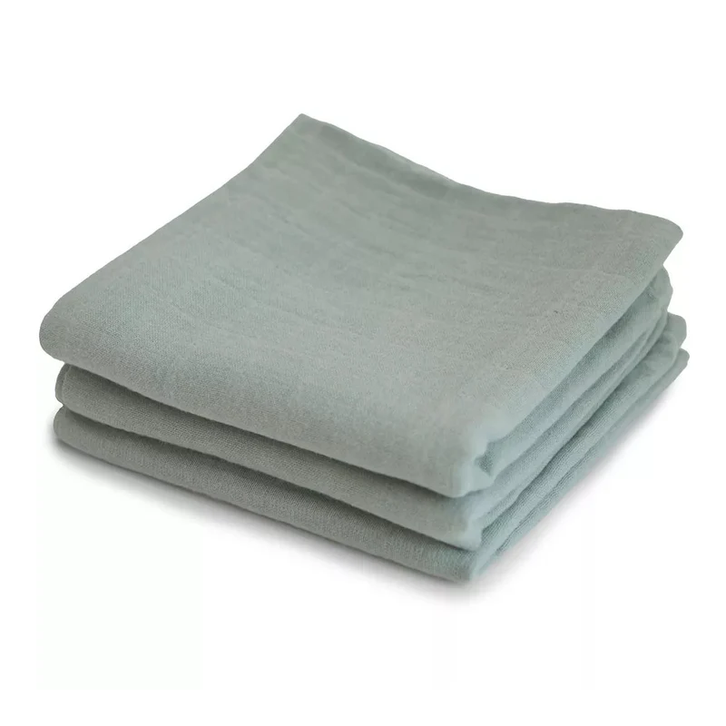 mushie muselintücher 3er Pack roman green