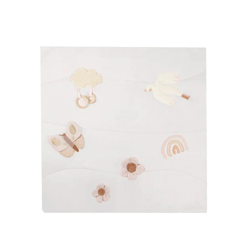Leevje - ACTIVITY DECKE 'BUTTERFLY' IN LIGHT PINK