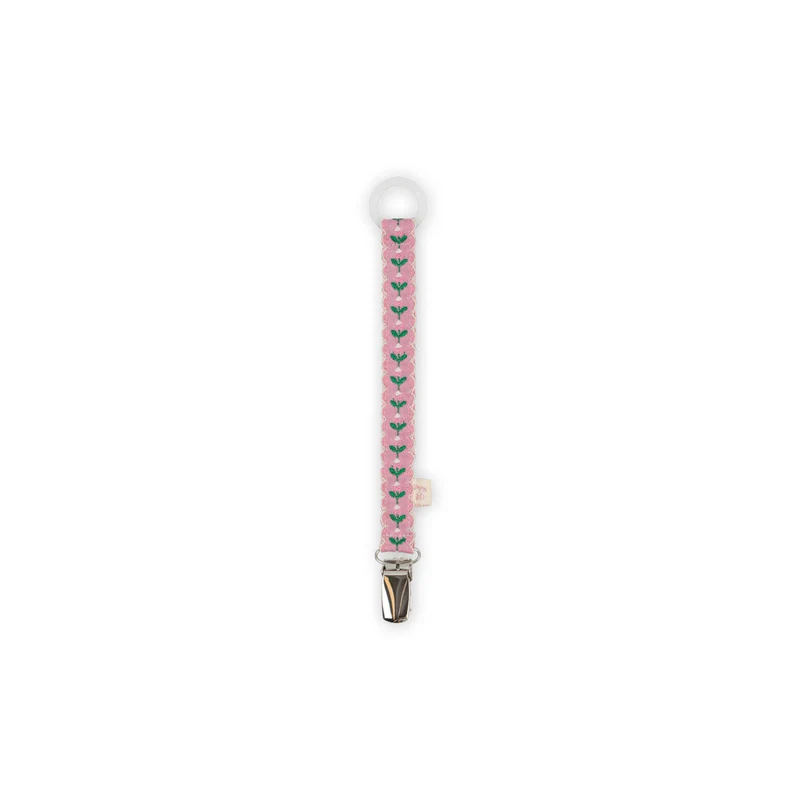 KONGES SLOJD Schnullerband - pink bloom
