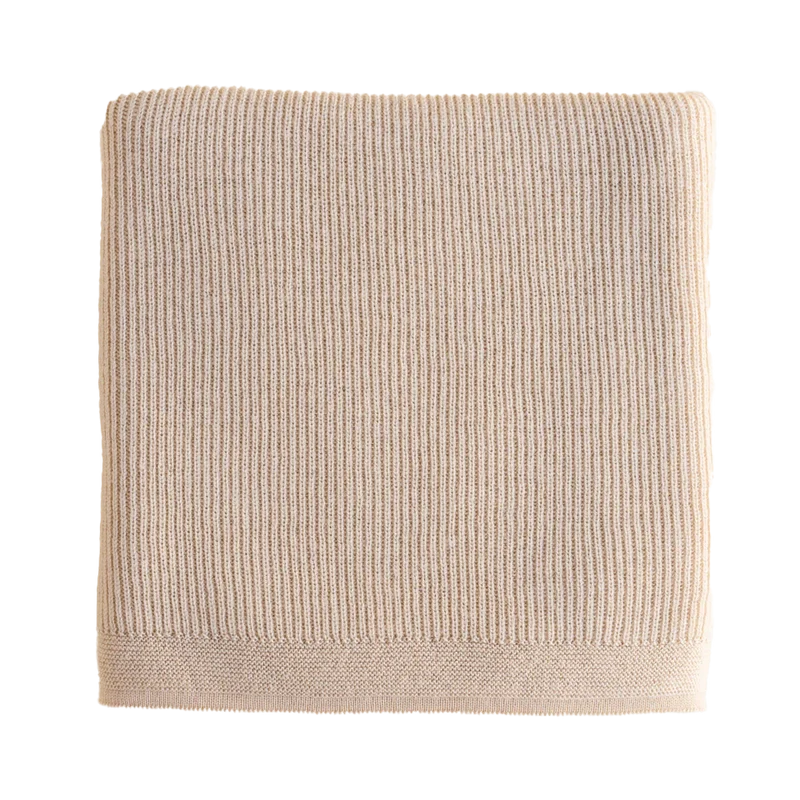 Hvid Babydecke Felix Merino oat 70x95 cm