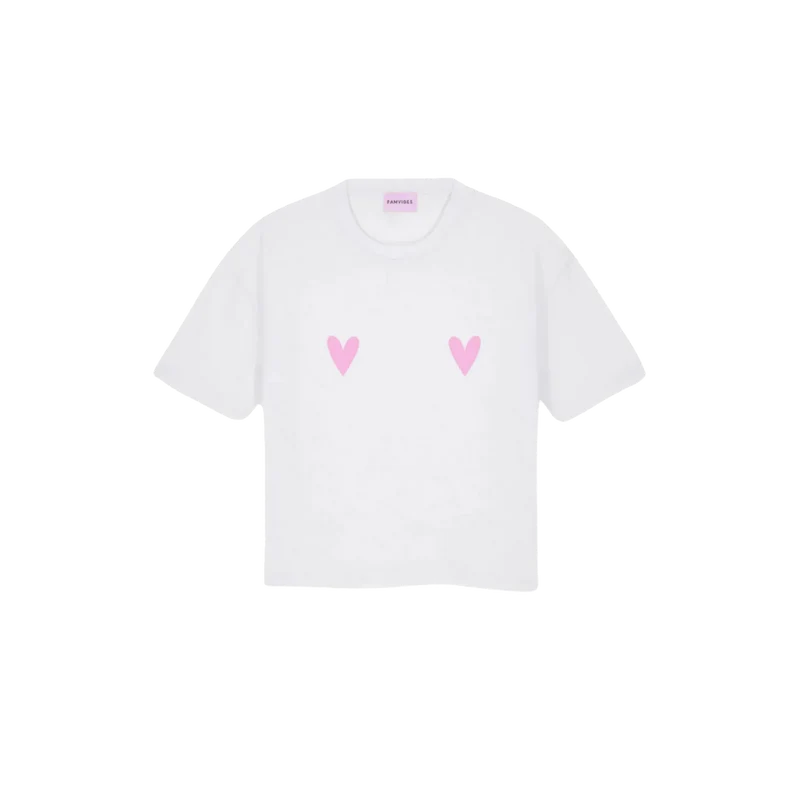 Famvibes STILLSHIRT HEARTS - WHITE-PINK