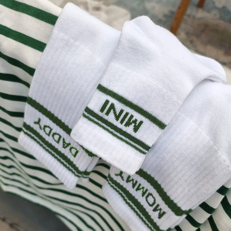 Famvibes STRIPED MOMMY SOCKEN - GREEN