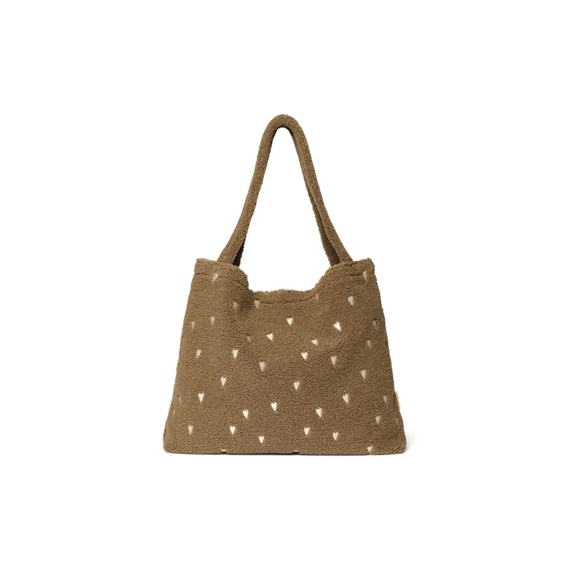 STUDIO NOOS MOM BAG brown TEDDY HEARTS