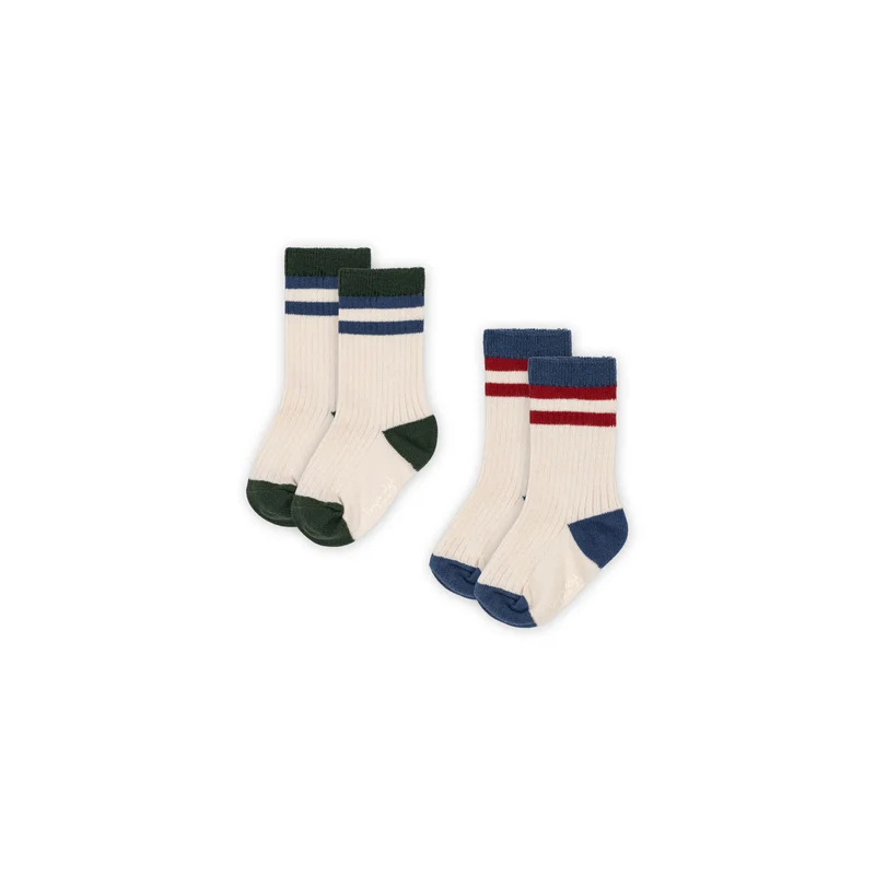Konges Slojd socken MULTI STRIBE 2er-pack