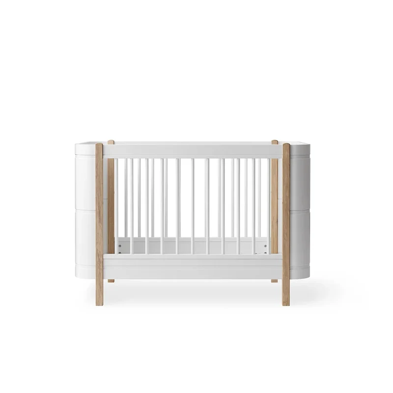 Oliver Furniture Wood mini+ Babybett exkl. Umbauteile weiß/Eiche