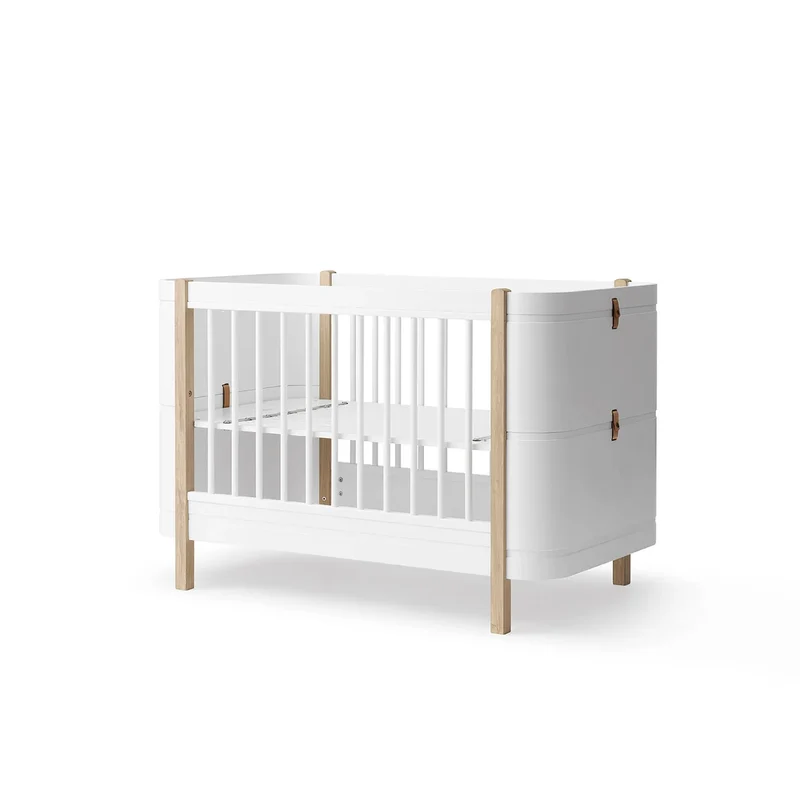Oliver Furniture Wood mini+ Babybett exkl. Umbauteile weiß/Eiche