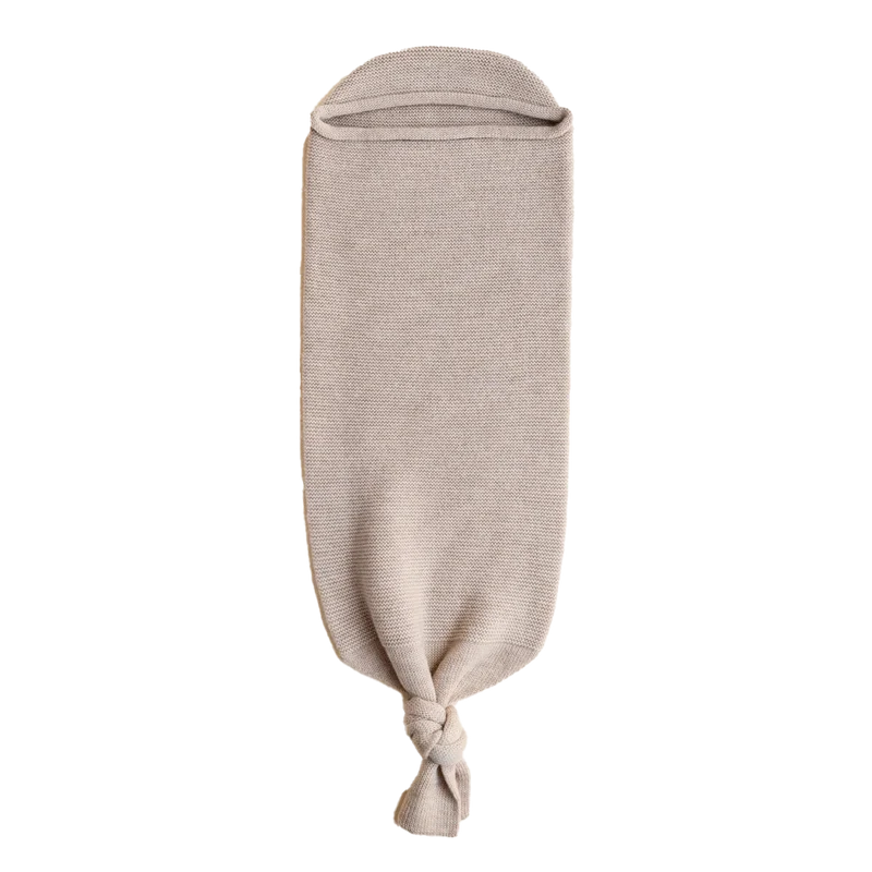 Hvid Cocoon Decke Merino sand