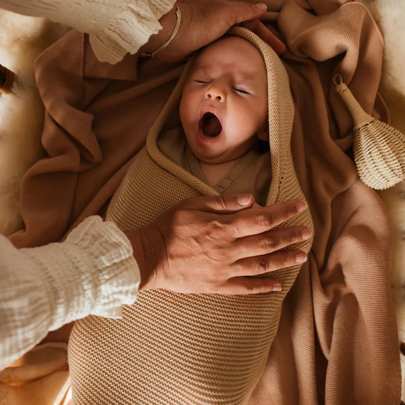 Hvid Cocoon Decke Merino oat
