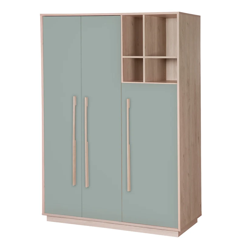 Babyzimmer 'Selva' 3-teilig - Offene Fächer & Soft Close - Reed Green / Virginia Chestnut