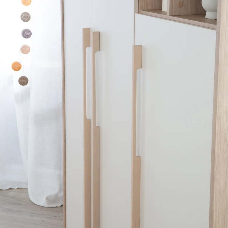 Babyzimmer 'Elva' 3-teilig - Offene Fächer & Soft Close - Cashmere / Virginia Chestnut