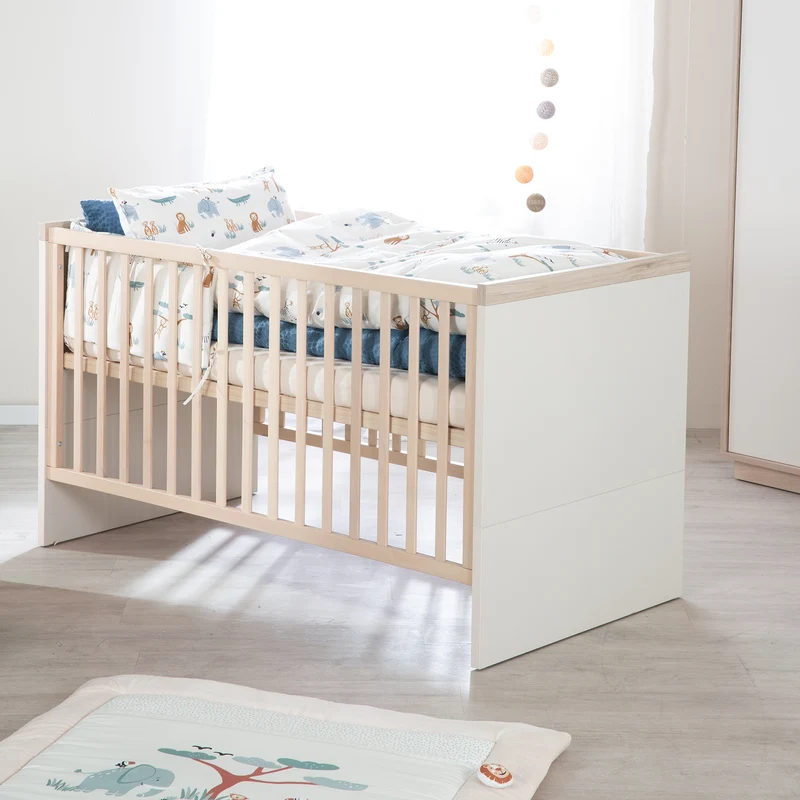 Babyzimmer 'Elva' 3-teilig - Offene Fächer & Soft Close - Cashmere / Virginia Chestnut