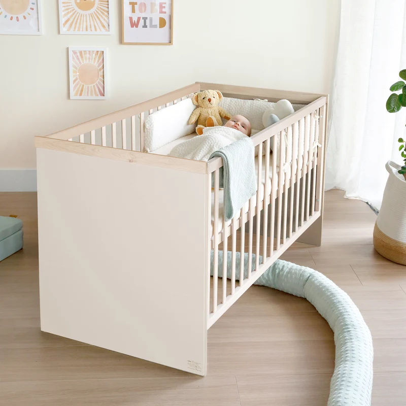Babyzimmer 'Elva' 3-teilig - Offene Fächer & Soft Close - Cashmere / Virginia Chestnut