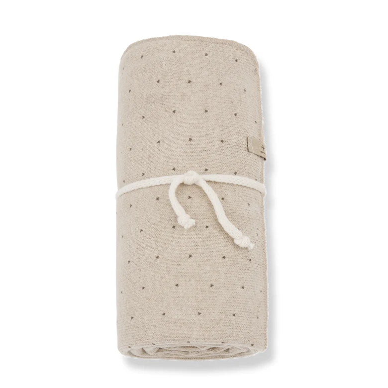 1+ IN THE FAMILY Bika-Decke beige tupfen
