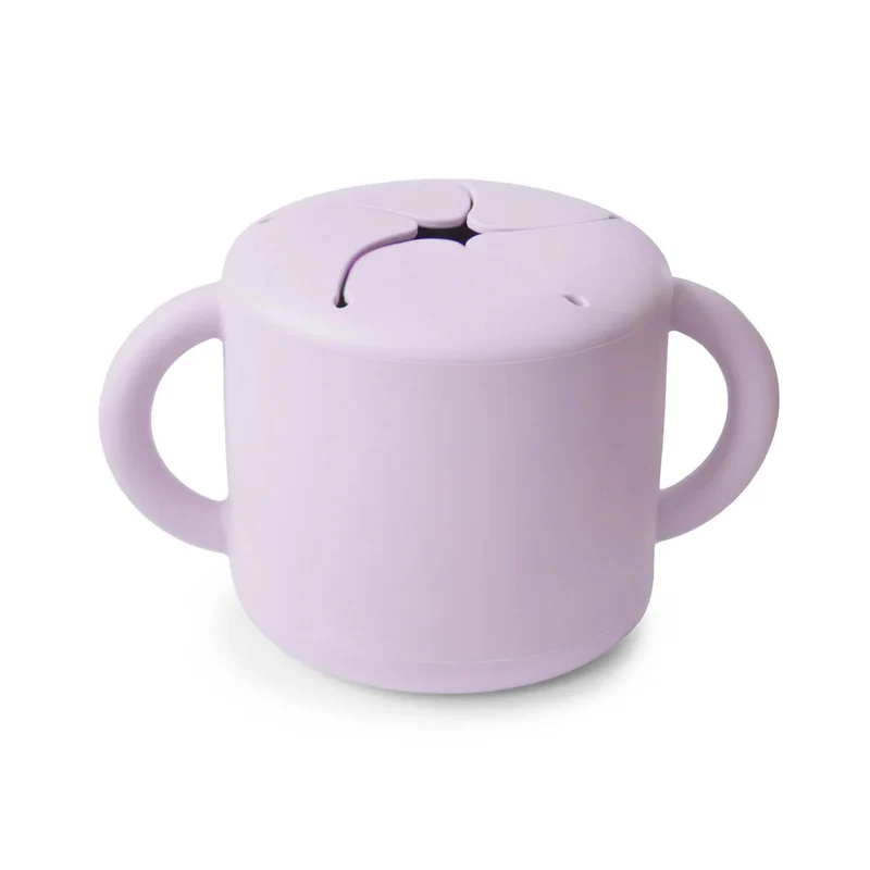 mushie Silikon-Snackbecher soft lilac