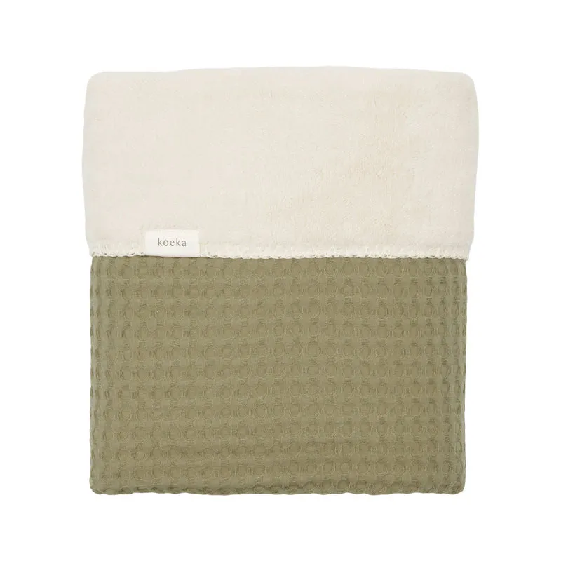 koeka Babydecke Waffel/ Plüsch Oslo 100 x 75 cm moss
