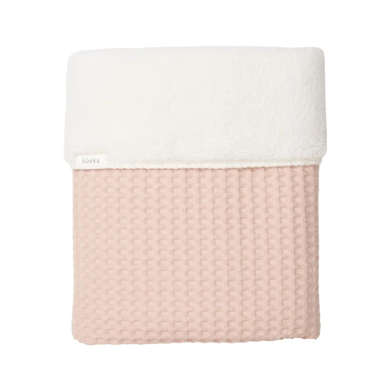koeka Babydecke Waffel/ Plüsch Oslo 100 x 75 cm ROSA-SALT/ pepple
