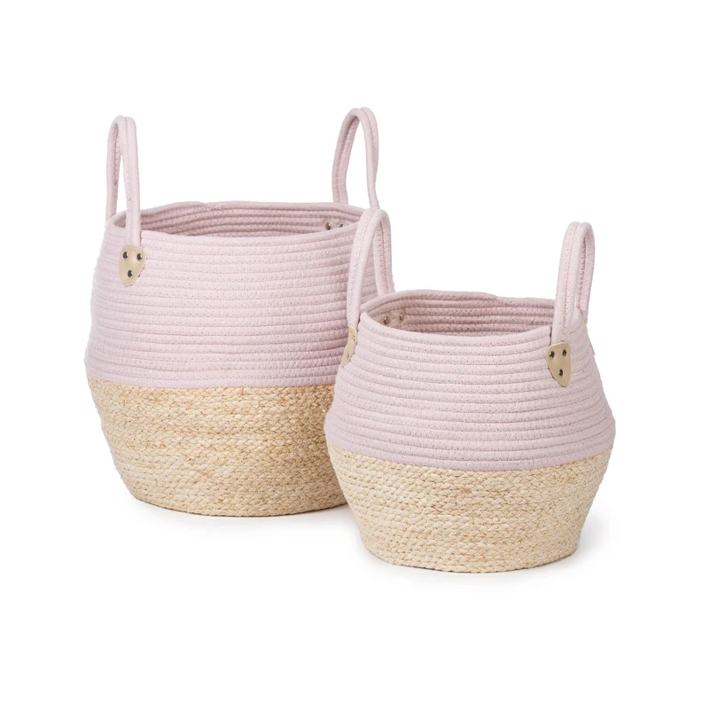KidsDepot Aufbewahrungskorb rosa/natur