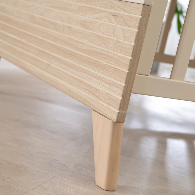 Babymöbel Set 'Sidney' 3-teilig - Massivholzfüße &-griffe - Cashmere / Eiche