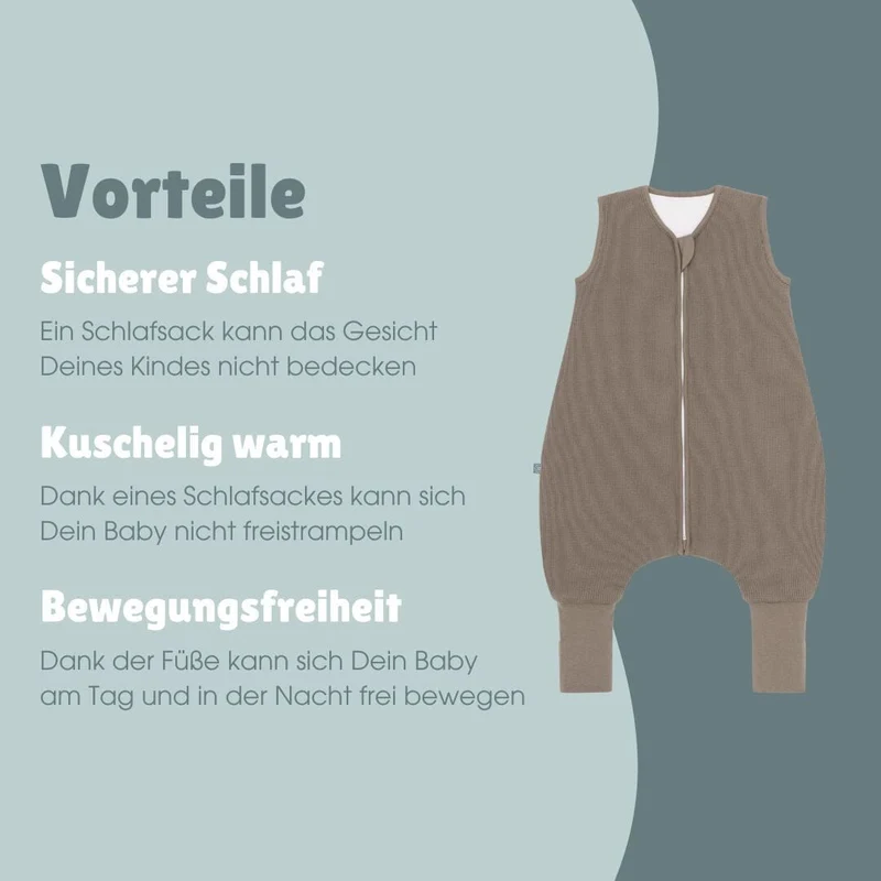 Schlafsack mit Umschlag-Fuß 2.5 TOG | Essential Taupe