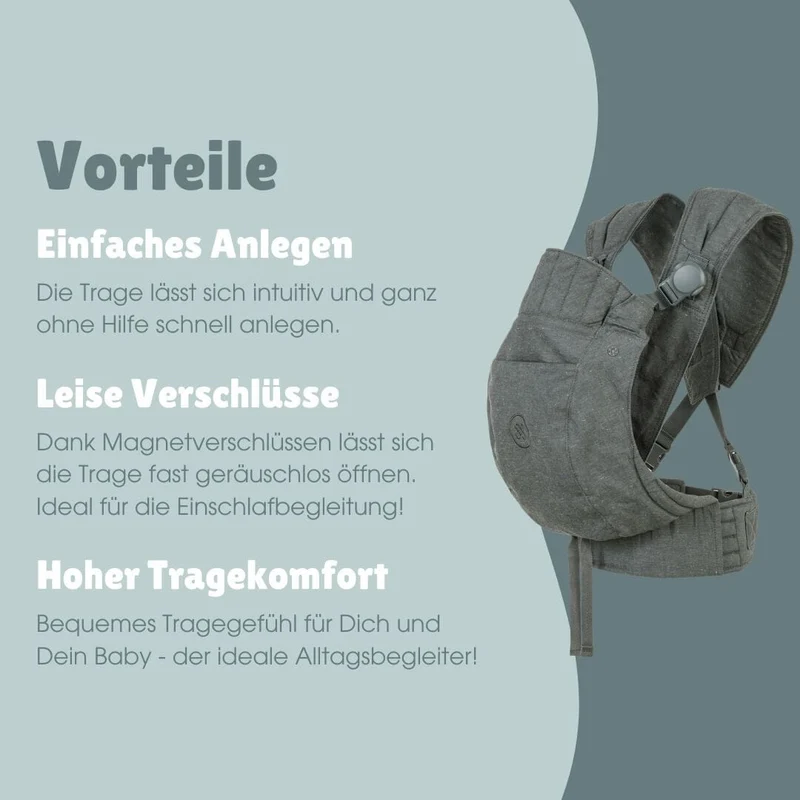 Premium Babytrage | Essential Grau