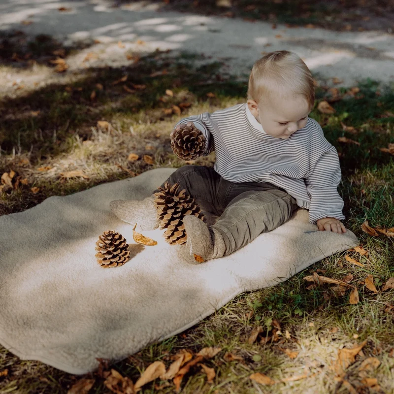 Babydecke aus Merinowolle | Essential Beige