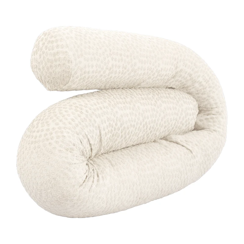 Bettschlange 'Seashells Oyster' 170 cm aus zertifizierter Bio-Baumwolle - Weiß
