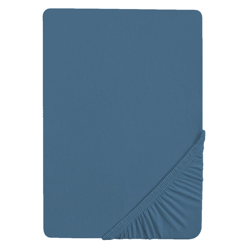 Spannbettlaken 'Seashells Indigo' - GOTS & Oeko Tex 100 zertifiziert - Jersey - Blau