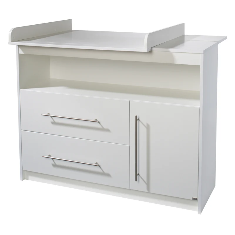 Kinderzimmerset 'Maren' 3-teilig - Bett 70x140 + Wickelkommode schmal + Kleiderschrank 3-türig