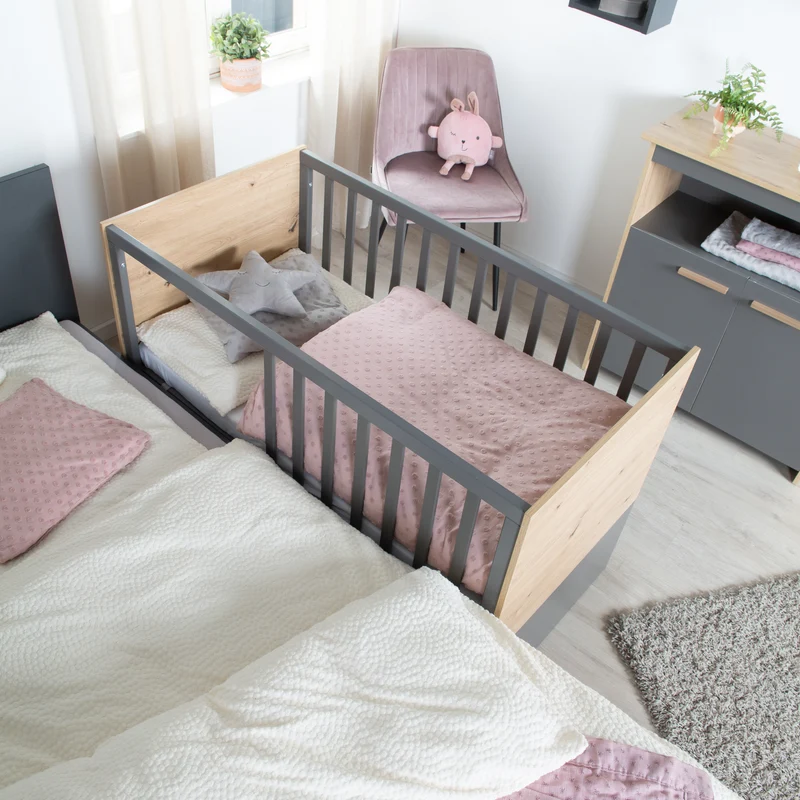 Kinderzimmerset 'Anna' 3-teilig - Anthrazit / Dekor Kent Eiche