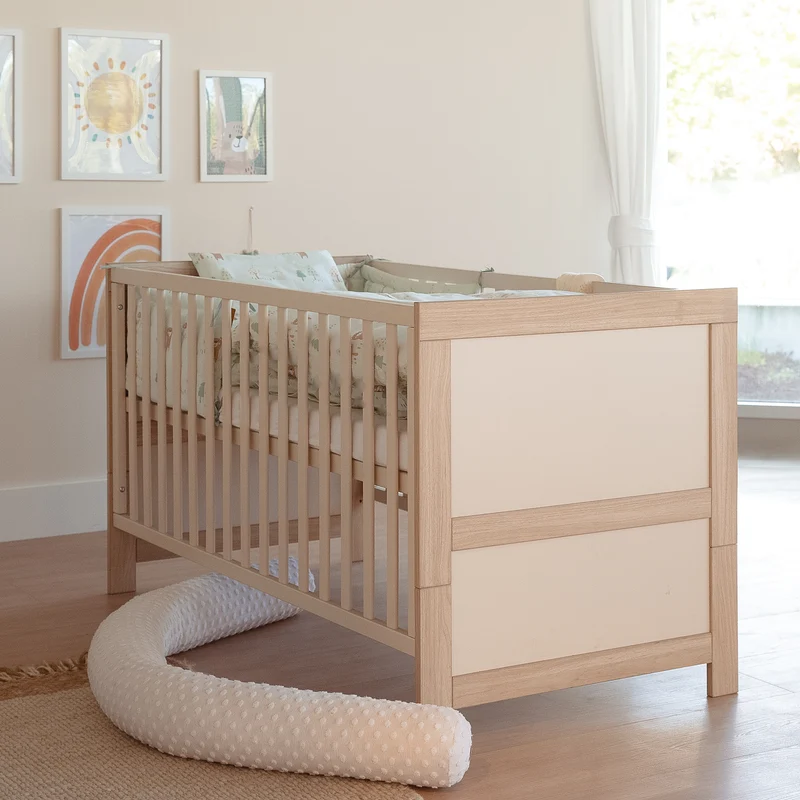 Kinderzimmer Set 3-teilig 'Momo' - Griffe aus Massivholz - Cashmere / Tristan Eiche