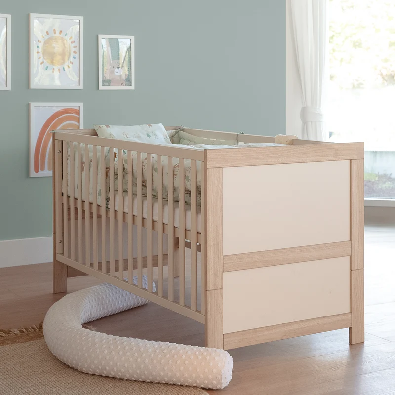 Kinderzimmer Set 3-teilig 'Momo' - Griffe aus Massivholz - Cashmere / Tristan Eiche