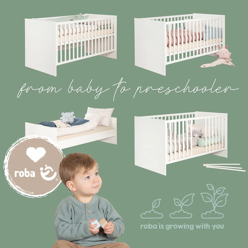 Kinderzimmer Set 3-teilig 'Momo' - Griffe aus Massivholz - Cashmere / Tristan Eiche