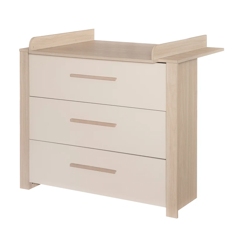 Kinderzimmer Set 3-teilig 'Momo' - Griffe aus Massivholz - Cashmere / Tristan Eiche
