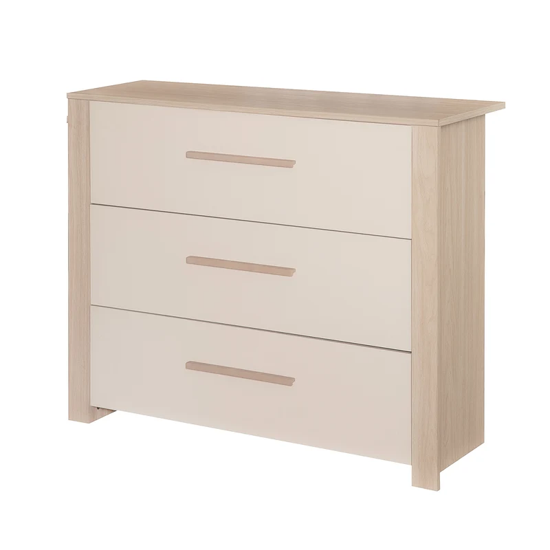 Kinderzimmer Set 3-teilig 'Momo' - Griffe aus Massivholz - Cashmere / Tristan Eiche