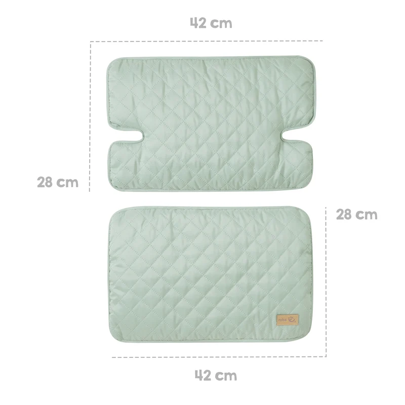 Sitzverkleinerer 2-teilig 'roba Style' - Zubehör für Hochstuhl 'Nature Up' - Frosty green