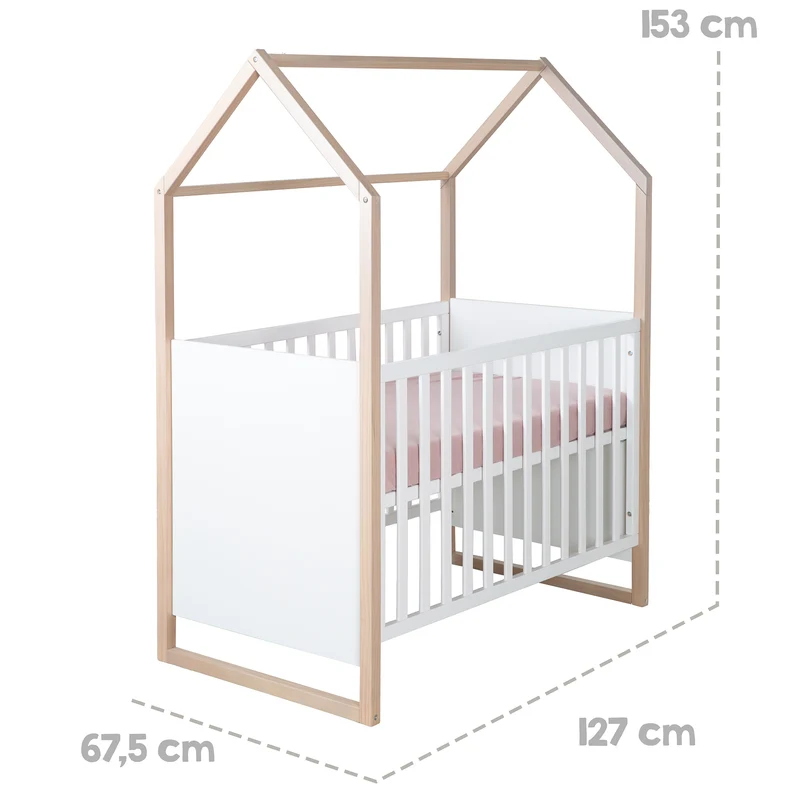 Babymöbel Set Cabane 2-teilig - Weiß / Dekor Eiche