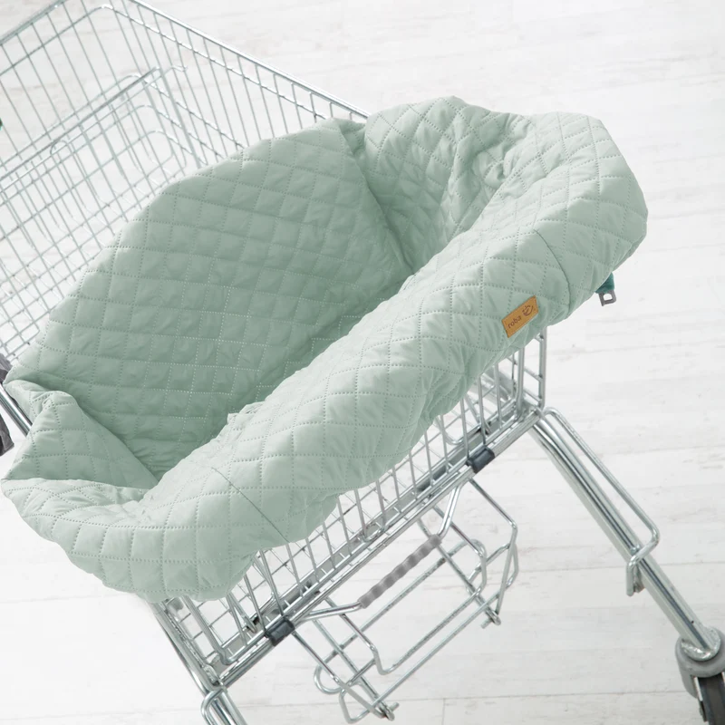 Einkaufswagenschutz 'roba Style' für Babys inkl. Tragerucksack - Frosty Green