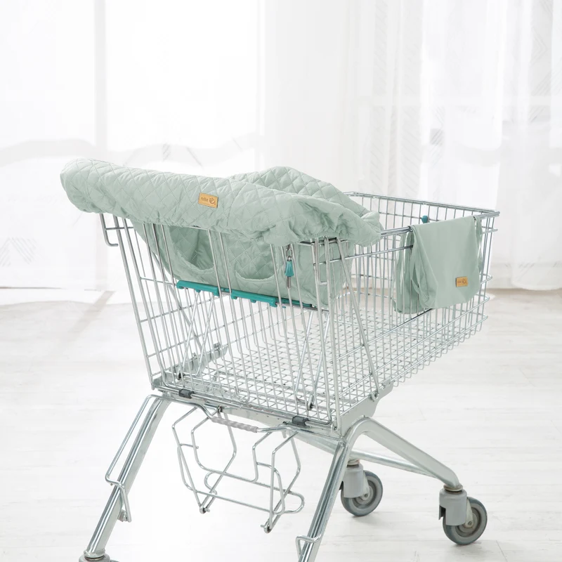 Einkaufswagenschutz 'roba Style' für Babys inkl. Tragerucksack - Frosty Green