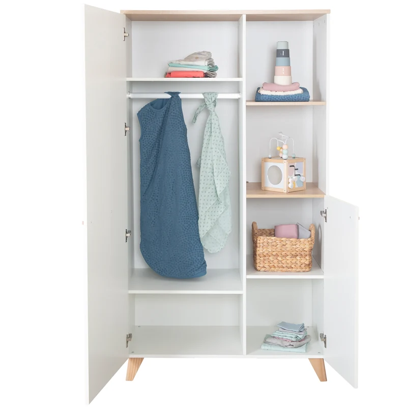 Babyzimmer 'Leon' 3-teilig - Modulares Möbelset - Weiß / Dekor Othello Eiche