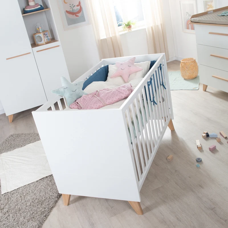 Babyzimmer 'Leon' 3-teilig - Modulares Möbelset - Weiß / Dekor Othello Eiche