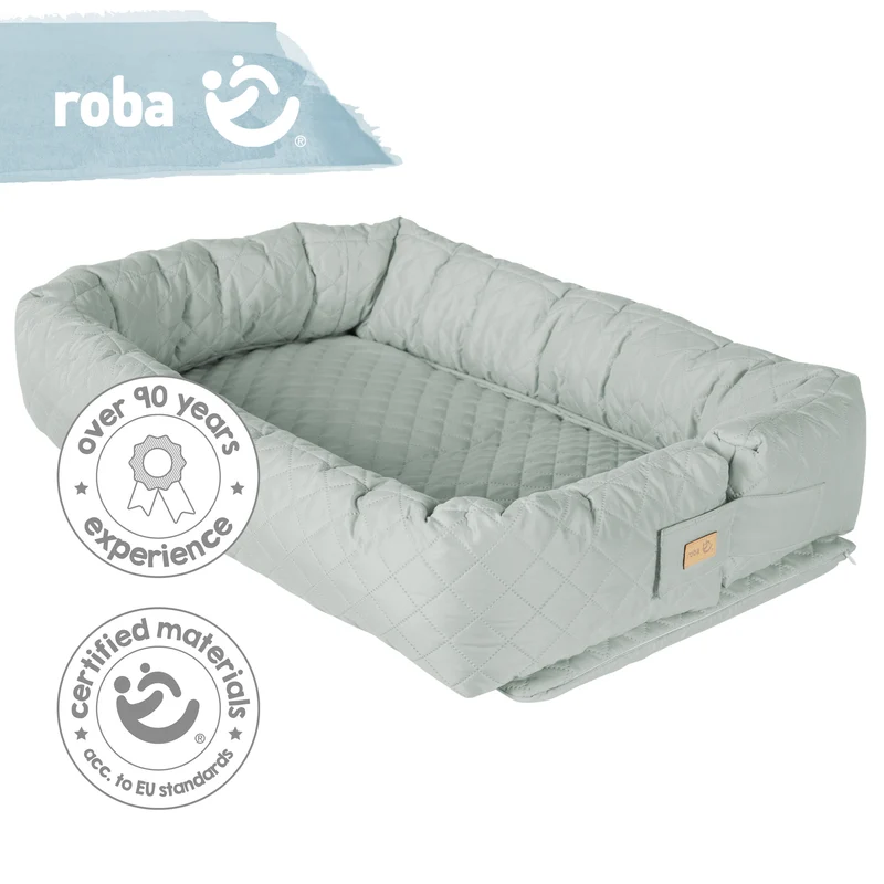 Babylounge 3 in 1 'roba Style' frosty green - Reisebett, Bettschlange oder Wickelauflage