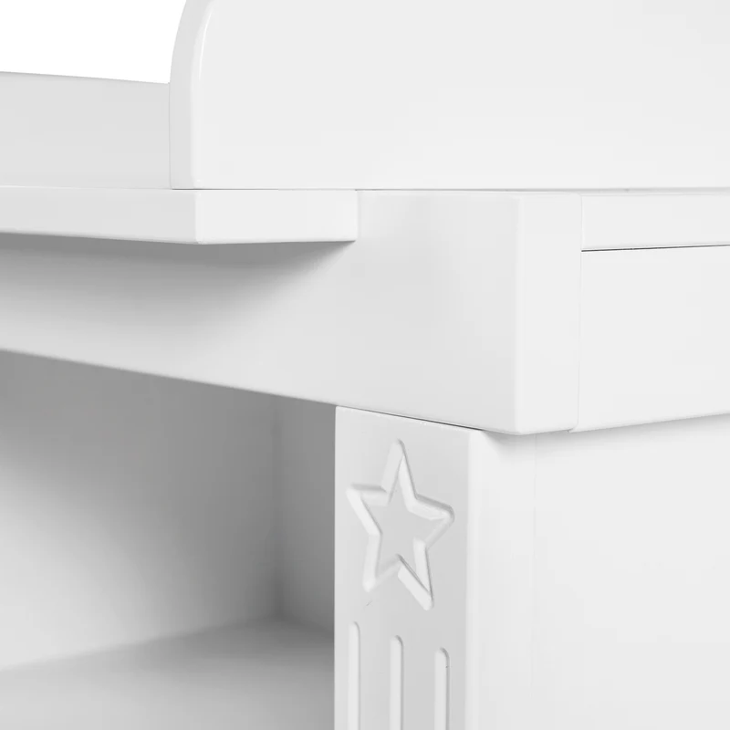 Möbelset 'Maxi' inkl. Kombi-Bett 70 x 140 cm, Wickelkommode & 3-türigem Kleiderschrank, weiß