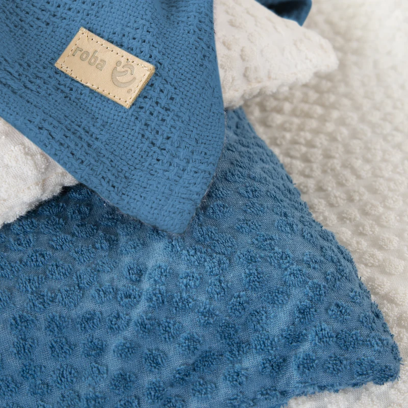 Schlafsack 70 - 90 cm 'Seashells Indigo' - Bio-Baumwolle - GOTS & Oeko-Tex zertifiziert